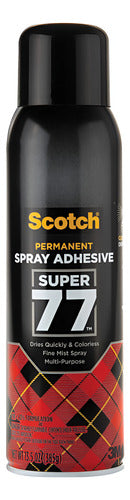 Adhesivo 3m Scotch Super 77 Spray 305 Gr Pegamento Aerosol Rojo