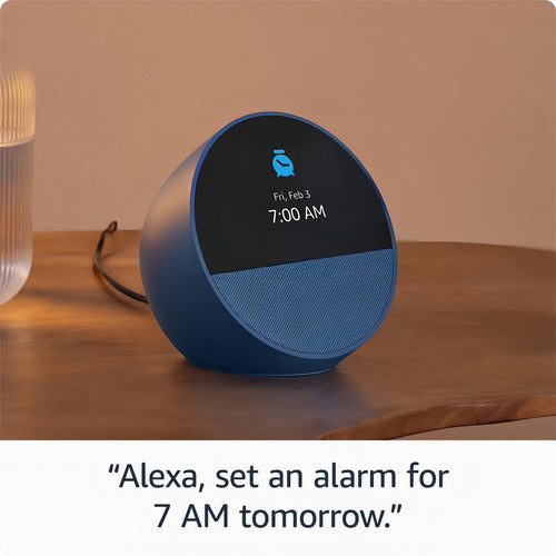 Amazon Echo Spot Bocina Inteligente Pantalla Con Reloj White
