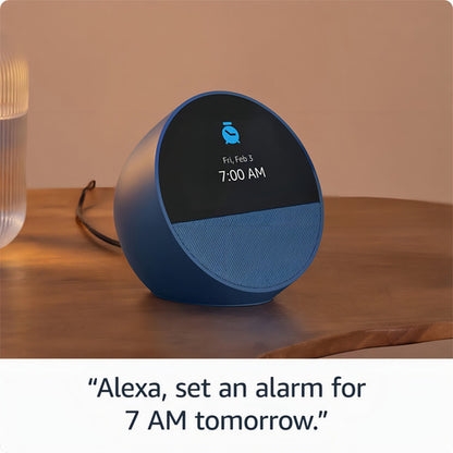 Amazon Echo Spot Bocina Inteligente Pantalla Con Reloj White