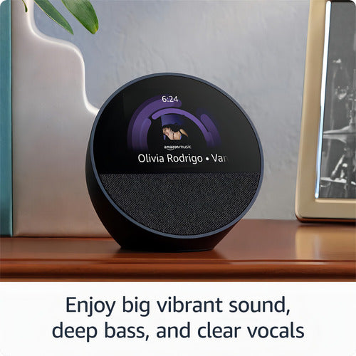Amazon Echo Spot Bocina Inteligente Pantalla Con Reloj White