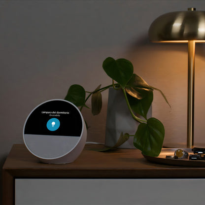 Amazon Echo Spot Bocina Inteligente Pantalla Con Reloj White