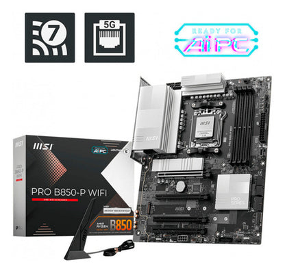 Tarjeta Madre Msi Pro B850-p Wifi Atx Am5 256gb Ddr5, Hdmi Negro