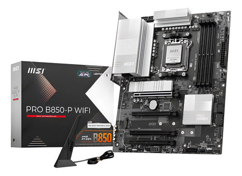Tarjeta Madre Msi Pro B850-p Wifi Atx Am5 256gb Ddr5, Hdmi Negro