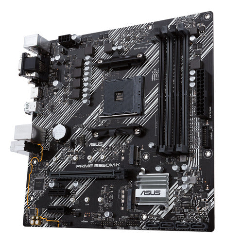 Tarjeta Madre Asus Prime B550m-k, Micro-atx Am4 128gb Ddr4 Negro