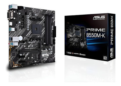 Tarjeta Madre Asus Prime B550m-k, Micro-atx Am4 128gb Ddr4 Negro