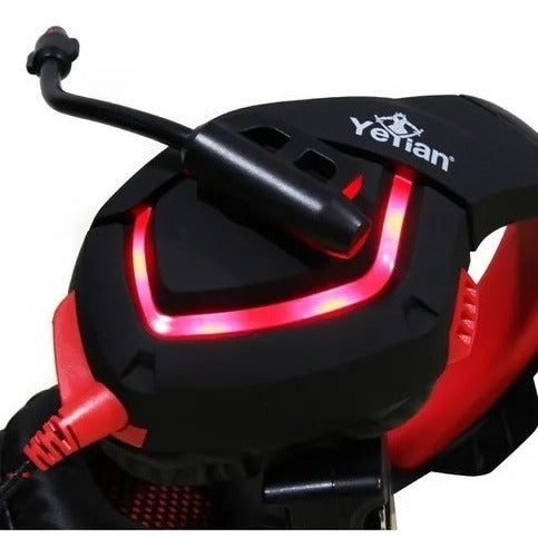 Audifonos Gamer Ydw-33402 Yeyian Wicked Serie3000 Negro/rojo