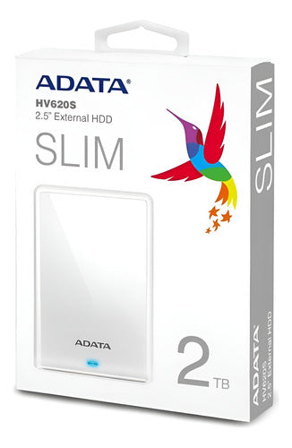 Disco Duro Externo Adata Hv620s 2.5 2tb Usb 3.0 Blanco Macpc
