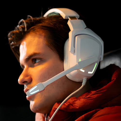 Vortred Audífonos Gamer Cloud Pass 7.1, 2.2m Blanco/azul