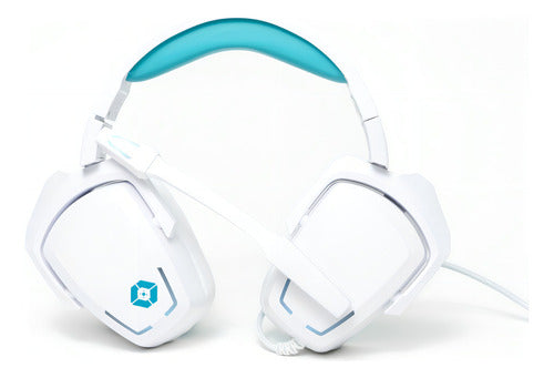Vortred Audífonos Gamer Cloud Pass 7.1, 2.2m Blanco/azul