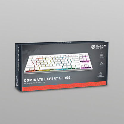 Teclado Gamer Balam Rush Dominate Expert Gk959 Led Tk Blanco