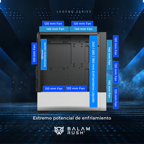 Gabinete Balam Rush Nitrox Crystal 5500 Cbw Midi-tower Neg/b