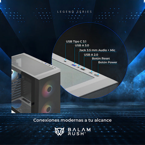Gabinete Balam Rush Nitrox Crystal 5500 Cbw Midi-tower Neg/b