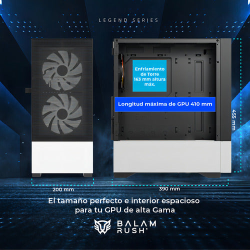 Gabinete Balam Rush Nitrox Crystal 5500 Cbw Midi-tower Neg/b