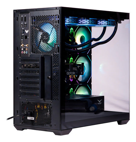 Gabinete Naceb Na-0637n, Midi-tower 4 Ventiladores Negro