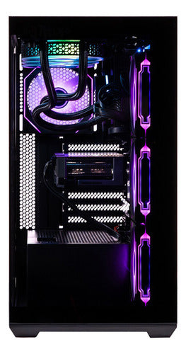 Gabinete Naceb Na-0637n, Midi-tower 4 Ventiladores Negro