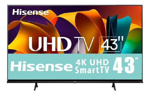 Hisense Smart Tv Led A6 43 , 4k Ultra Hd, Negro 43a6nv
