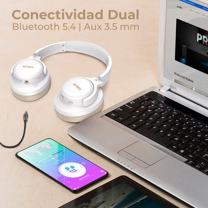 Audifonos Acteck Hype Epic Hp750 Bluetooth Ac-940856 Negro