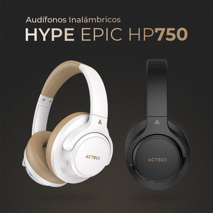 Audifonos Acteck Hype Epic Hp750 Bluetooth Ac-940856 Negro