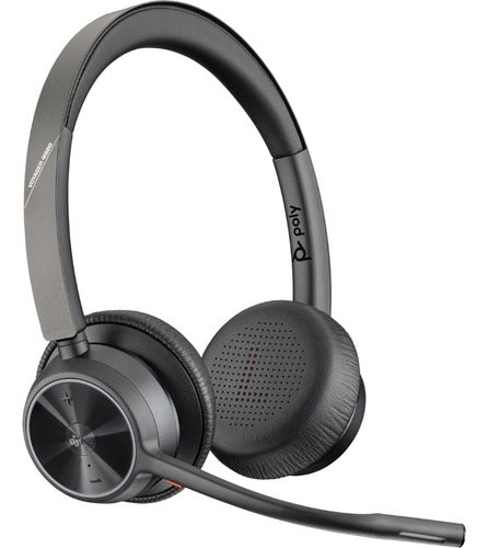 Poly Audífonos Voyager 4320 Uc, Bluetooth, Usb-a, Negro