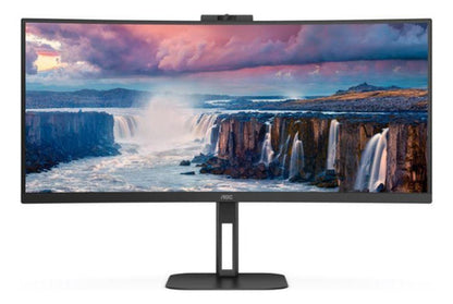 Monitor Curvo Aoc Cu34v5cw/bk Led 34  Ultra Wide Qhd 100hz