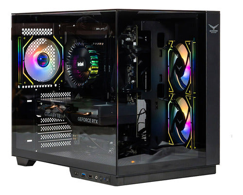 Gabinete Gaming Na-0638 Cristal Templado 2 Ventiladores Argb