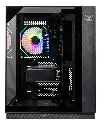 Gabinete Gaming Na-0638 Cristal Templado 2 Ventiladores Argb