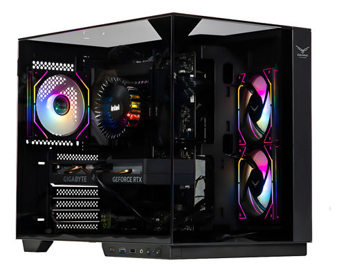 Gabinete Gaming Na-0638 Cristal Templado 2 Ventiladores Argb