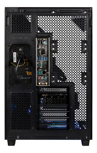 Gabinete  Atx Na-0639 Cristal Templado 3 Ventilador Argb