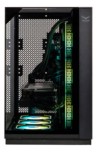 Gabinete  Atx Na-0639 Cristal Templado 3 Ventilador Argb
