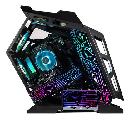 Gabinete Gaming Especial Na-0641 Microatx 2 Ventilador Argb