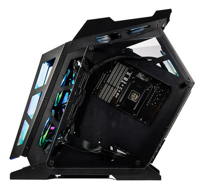 Gabinete Gaming Especial Na-0641 Microatx 2 Ventilador Argb