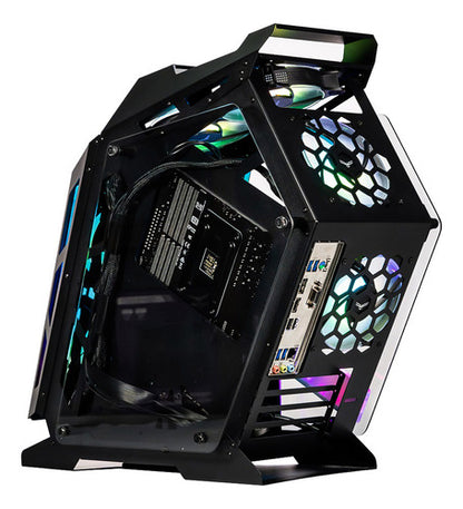 Gabinete Gaming Especial Na-0641 Microatx 2 Ventilador Argb