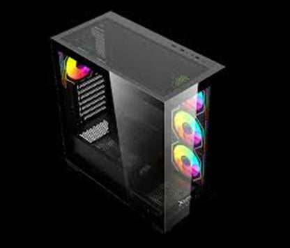 Gabinete Xzeal Xz-140, Midi-tower 4 Ventiladores  Negro