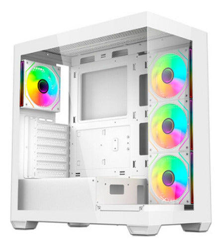 Gabinete Xzeal Yrden Xz-140 Midi-tower 4 Ventiladores Blanco