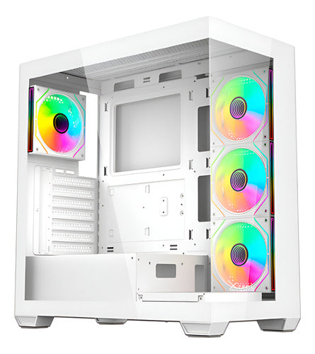 Gabinete Xzeal Yrden Xz-140 Midi-tower 4 Ventiladores Blanco
