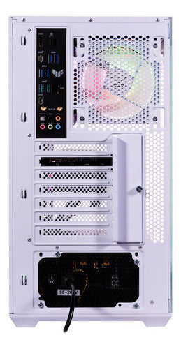 Gabinete Naceb Na-0637b, Midi-tower 4 Ventiladores  Blanco