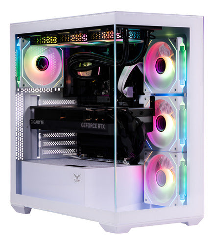 Gabinete Naceb Na-0637b, Midi-tower 4 Ventiladores  Blanco