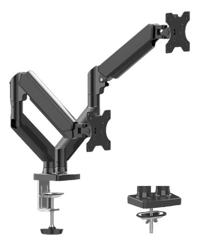 Brazo De Soporte Para 2 Monitores Naceb Na-0214 10-32 PuLG