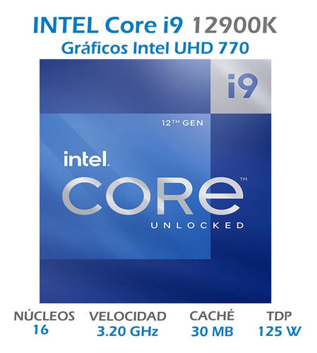 Procesador Intel Core I9-12900k Graphics 770 S-1700 3.20ghz