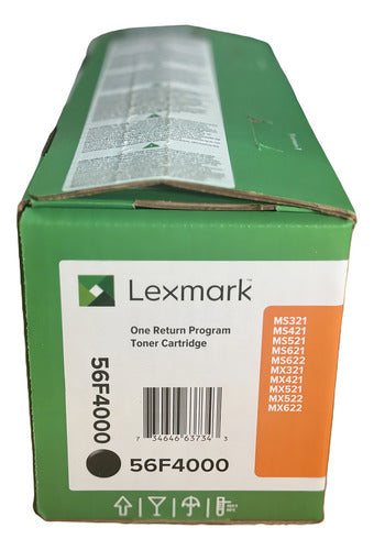 Tóner Lexmark 56f4000 Super Alto Rendimiento Negro 6.000 Pág