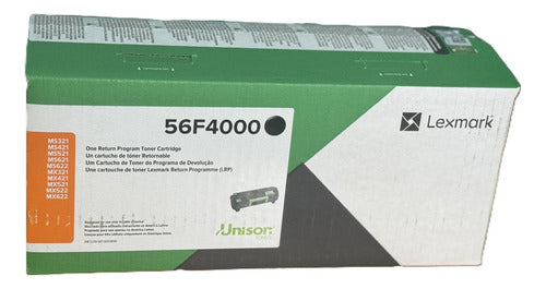 Tóner Lexmark 56f4000 Super Alto Rendimiento Negro 6.000 Pág