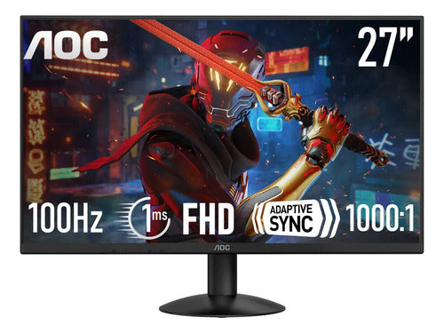 Monitor Gamer 27 Aoc 27b30h 1ms 100hz Full Hd Ips Led Hdmi Adaptive-sync Negro