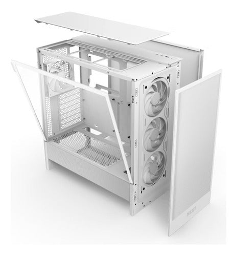 Gabinete Nzxt H5 Flow Rgb, Midi-tower 2 Ventiladores Blanco