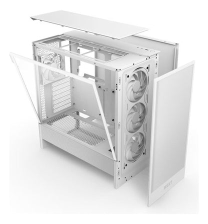 Gabinete Nzxt H5 Flow Rgb, Midi-tower 2 Ventiladores Blanco