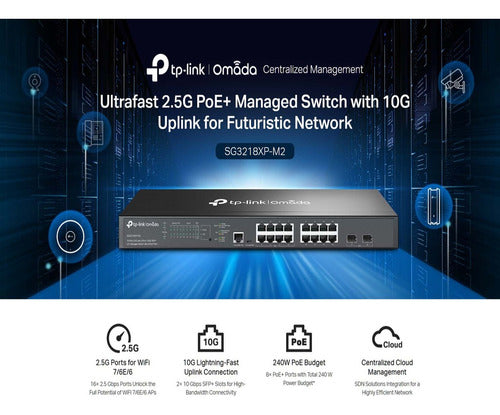 Switch Tp-link Gigabit Ethernet Omada L2+ 120 Gbit/s 16.000