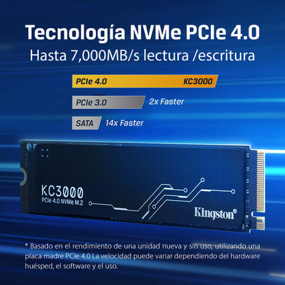 Ssd Kingston Kc3000 Nvme, 512gb, Pci Express 4.0, M.2