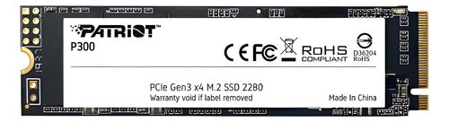 Ssd Patriot P300, 512gb, Pci Express 3.0 X4 M.2 Disco Sólido