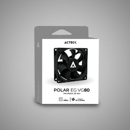 Ventilador Acteck Polar Eg Vg80 80mm 1800rpm Negro Ac-938129
