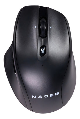 Mouse Naceb / Inalámbrico Dual Mode 5 Botones Black Na-0139n