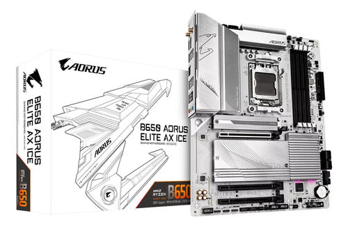 Tarjeta Madre Gigabyte Atx B650 Aorus Elite Ax Ice Am5 Ddr5
